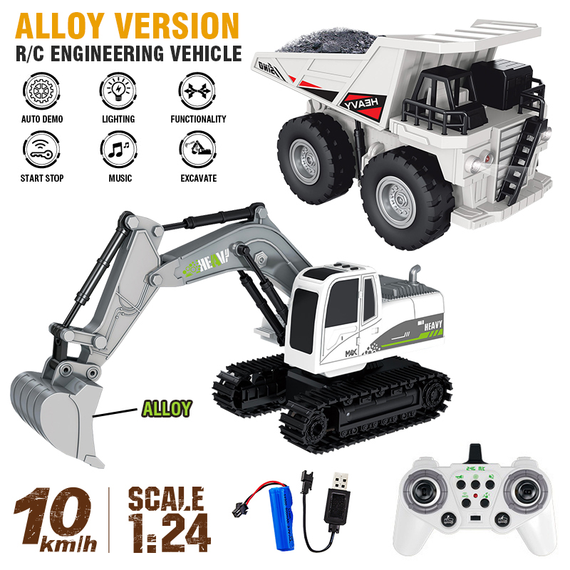 Rc Hobbyking Shop - Truk Pengangkut RC Excavator 11Ch Alloy